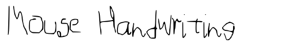 Шрифт Mouse Handwriting