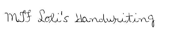 Шрифт MTF Loli's Handwriting