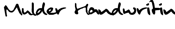 Шрифт Mulder Handwriting