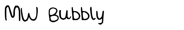 MW Bubbly font preview