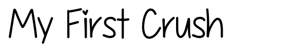 Шрифт My First Crush
