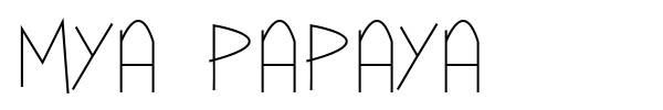 Шрифт Mya Papaya