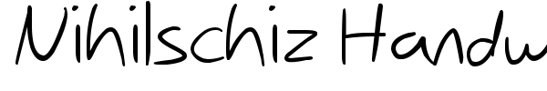 Шрифт Nihilschiz Handwriting