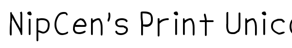 Шрифт NipCen's Print Unicode