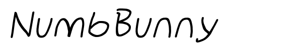 Шрифт NumbBunny