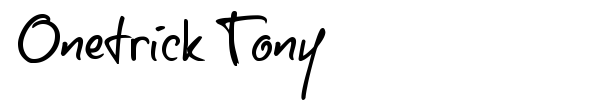 Onetrick Tony font preview