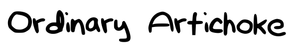 Шрифт Ordinary Artichoke