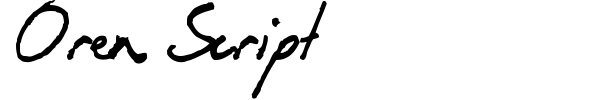 Oren Script font preview