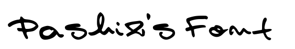 Шрифт Pashiz's Font