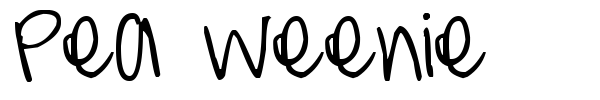Шрифт Pea Weenie