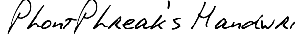 Шрифт PhontPhreak's Handwriting