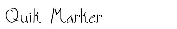 Шрифт Quik Marker