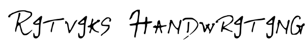 Шрифт Ritviks Handwriting