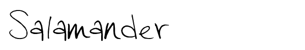 Шрифт Salamander