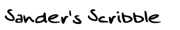 Шрифт Sander's Scribble
