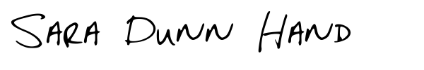 Sara Dunn Hand font preview