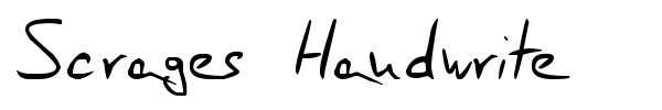 Шрифт Scrages Handwrite
