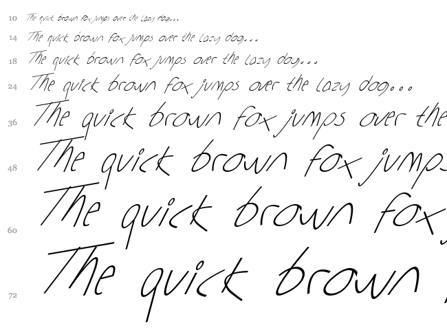 Sharon Lipschutz Handwriting font waterfall