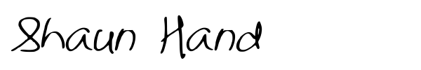 Шрифт Shaun Hand
