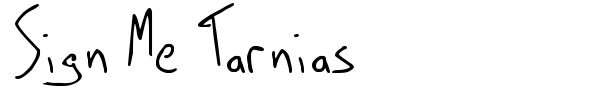 Шрифт Sign Me Tarnias