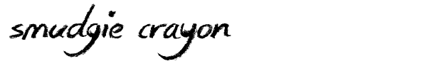 Шрифт Smudgie Crayon