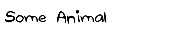 Шрифт Some Animal