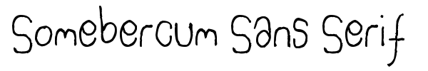 Шрифт Somebercum Sans Serif