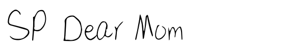 Шрифт SP Dear Mom