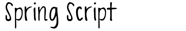 Шрифт Spring Script