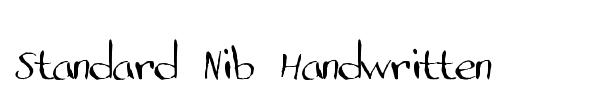 Шрифт Standard Nib Handwritten