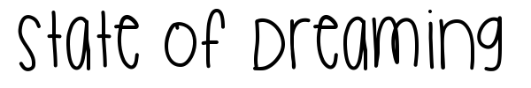 Шрифт State Of Dreaming