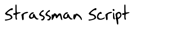 Шрифт Strassman Script