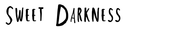 Sweet Darkness font preview