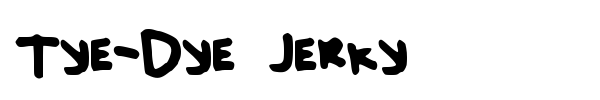Шрифт Tye-Dye Jerky