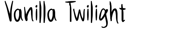 Шрифт Vanilla Twilight
