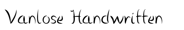 Шрифт Vanlose Handwritten