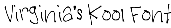 Шрифт Virginia's Kool Font