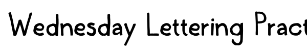 Шрифт Wednesday Lettering Practice