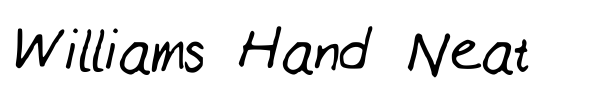 Шрифт Williams Hand Neat