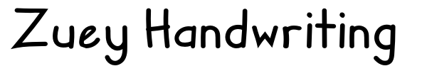 Zuey Handwriting font preview