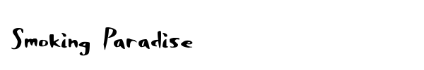 Smoking Paradise font preview