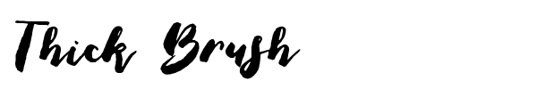 Thick Brush font preview