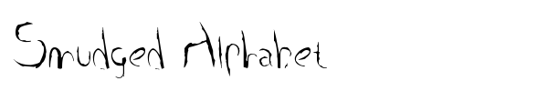 Шрифт Smudged Alphabet
