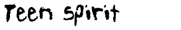 Teen Spirit font preview