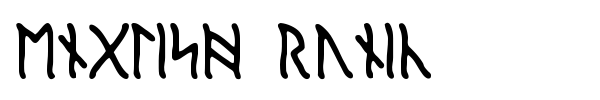 English Runic font preview