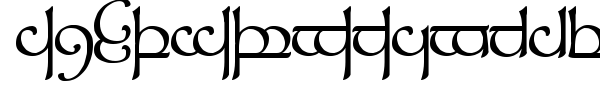 Tengwar Sindarin font preview