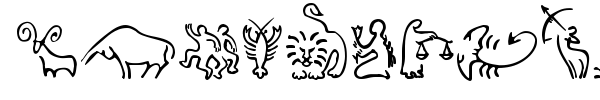 Шрифт SL Zodiac Icons