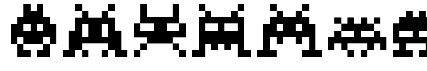 Invaders font preview
