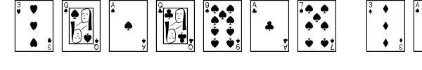 Playing Cards font preview