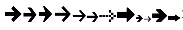 Шрифт Arrow Symbols 1
